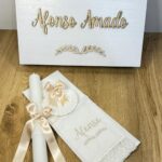 Conjunto de batizado folhas