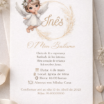 Convite anjo floral