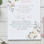 Convite de Batismo floral